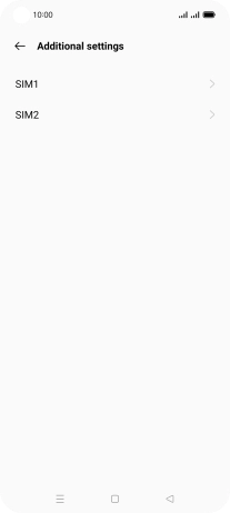 Press the required SIM.