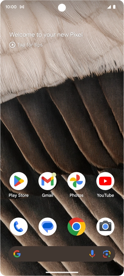 The email message icon shows that you've received a new email message.