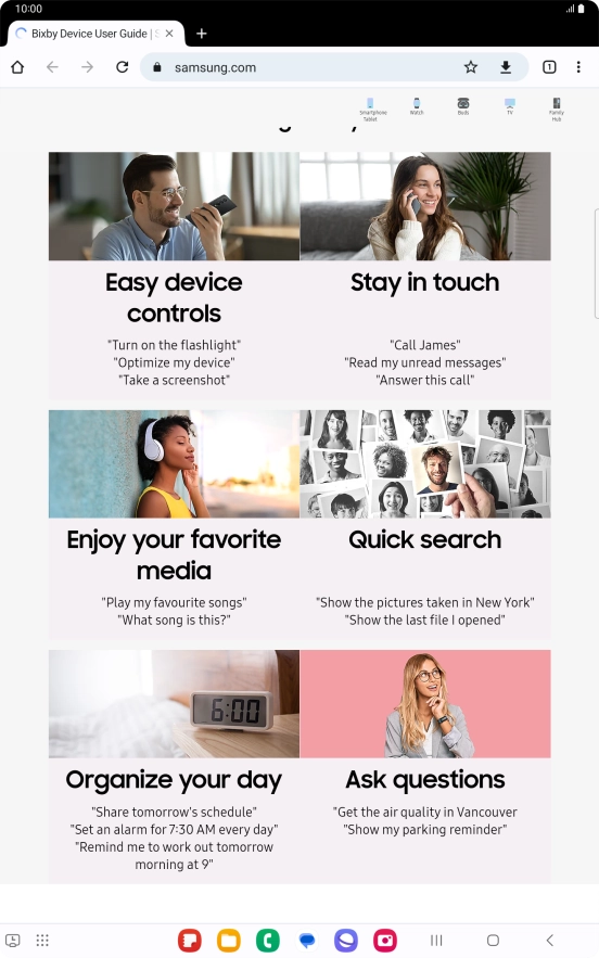 Press the Home key to return to the home screen. Press the Home key to return to the home screen.