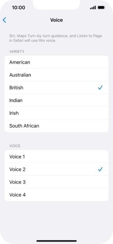 Press the required accent.