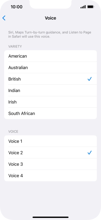 Press the required accent.