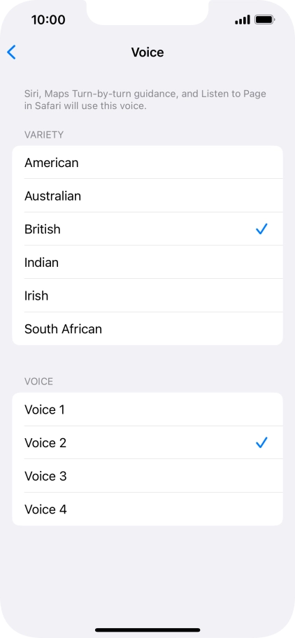 Press the required accent.