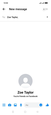 Press the text input field.