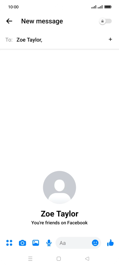 Press the text input field.