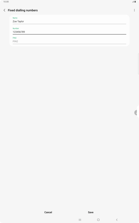 Press PIN2 and key in your PIN2. The default PIN2 is 1111.