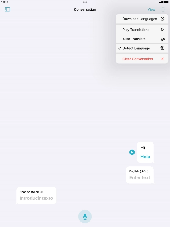 Press Clear Conversation. Press Clear Conversation.
