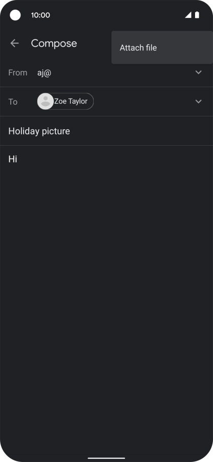 Press Attach file and go to the required folder.