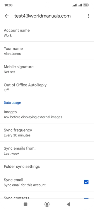 Press Account name and key in the required name.