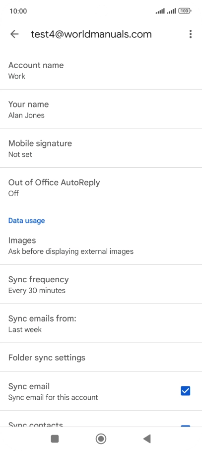 Press Account name and key in the required name.