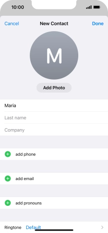 Press Last name and key in the last name.