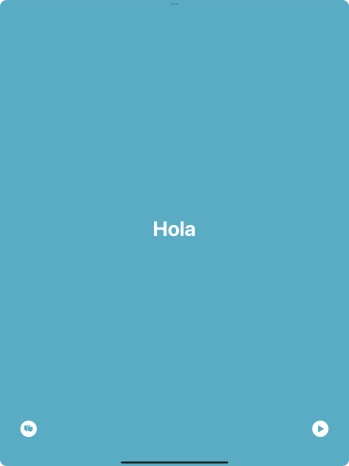 Press the split view icon to go back to display of both languages.
