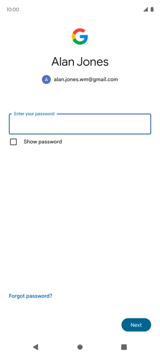 Press the field below 