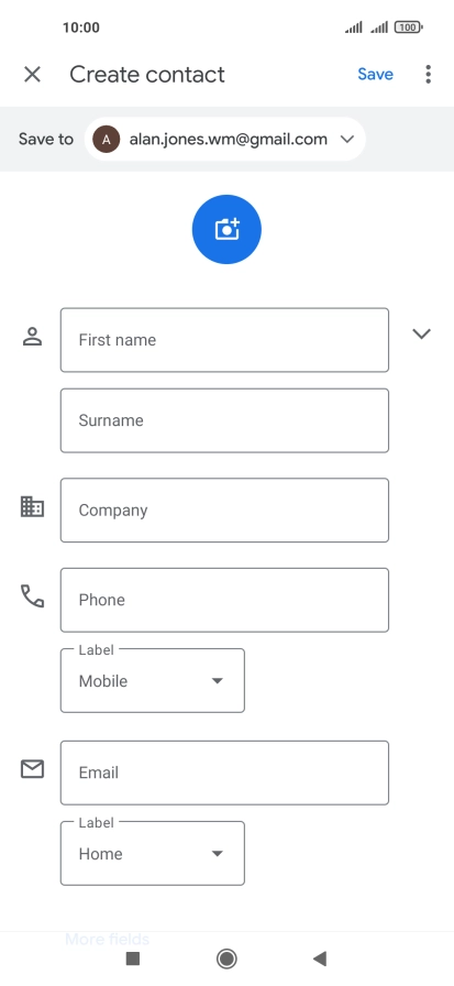 Press the drop down list next to 