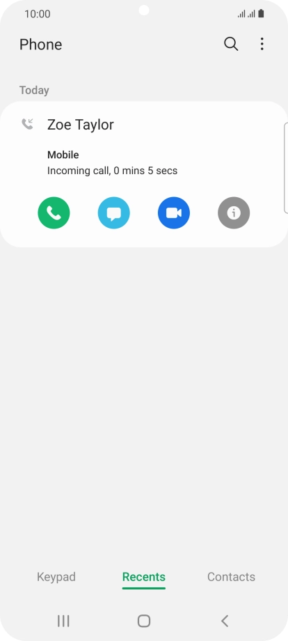 Press the info icon. Press the info icon.