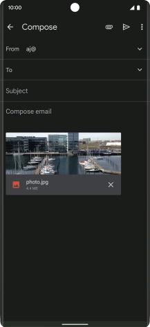 Press To and key in the first letters of the recipient's name.