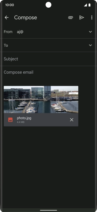 Press To and key in the first letters of the recipient's name.