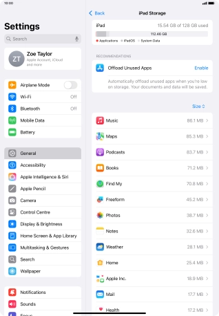 Press the required app.
