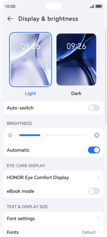 Press the indicator next to 