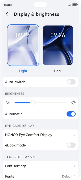Press the indicator next to 