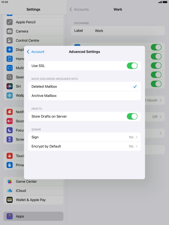 Press the indicator next to 