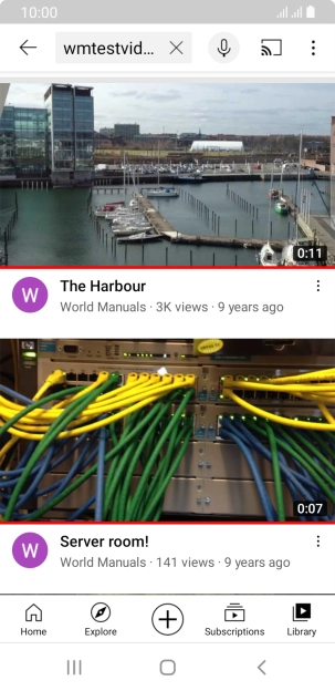 Press the required video clip.