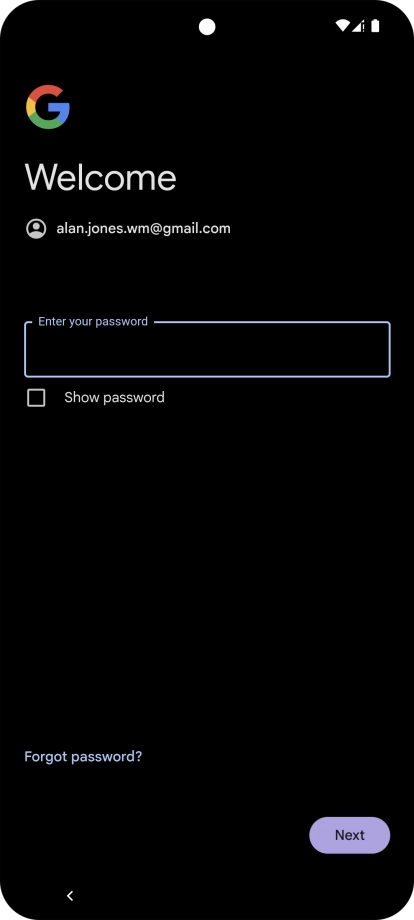 Press the field below 