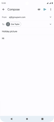 Write the required text and press the send icon.