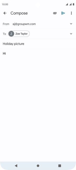 Write the required text and press the send icon.