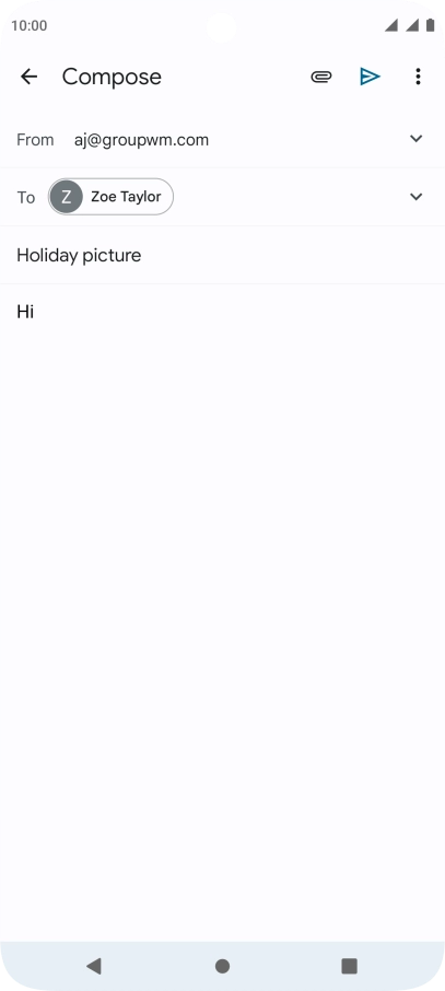 Write the required text and press the send icon.