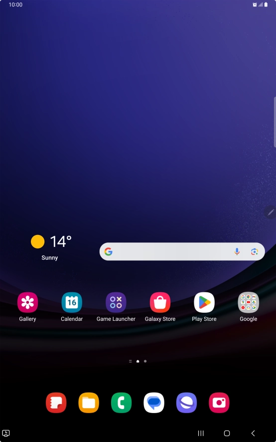 The alarm icon shows that the alarm is set.