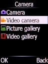 Select Video camera and press the Left selection key.