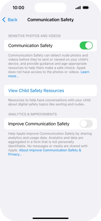 Press the indicator next to 