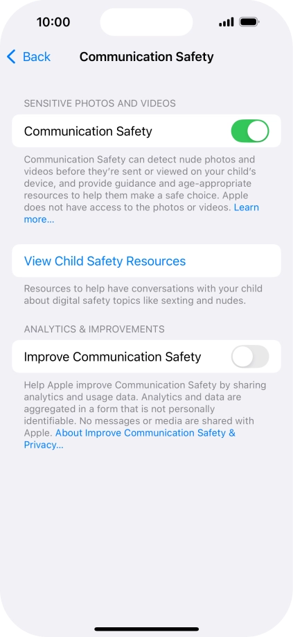 Press the indicator next to 