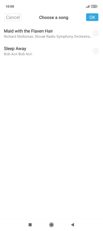 Press the required ring tone.