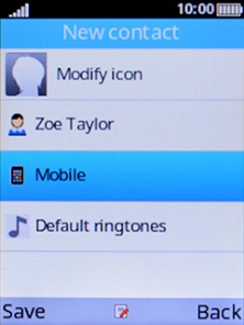 Select Mobile and key in the required phone number.