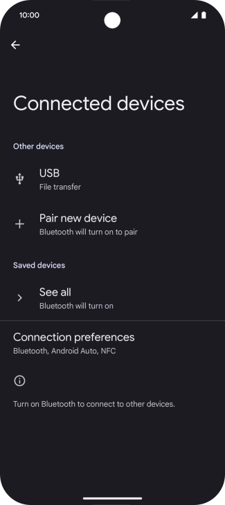 Press Connection preferences.