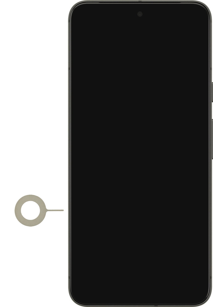 Find the opener for the SIM holder.