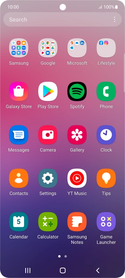 Press Gallery and go to the required folder. Press Gallery and go to the required folder.