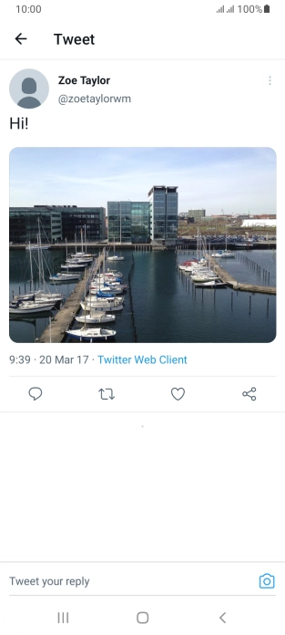 Press the text input field. Press the text input field.