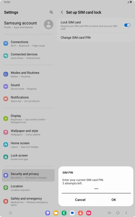 Key in your current PIN and press OK.