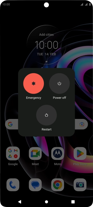 Press Power off. Press Power off.