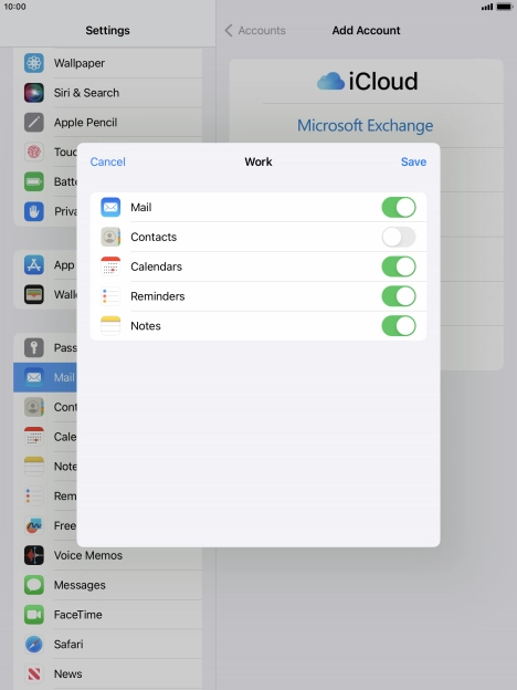 Press the indicators next to the required data types to turn synchronisation of each data type on or off. Press the indicators next to the required data types to turn synchronisation of each data type on or off.