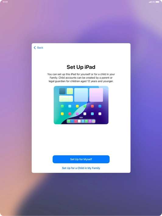 Press Set Up for Myself. Press Set Up for Myself.