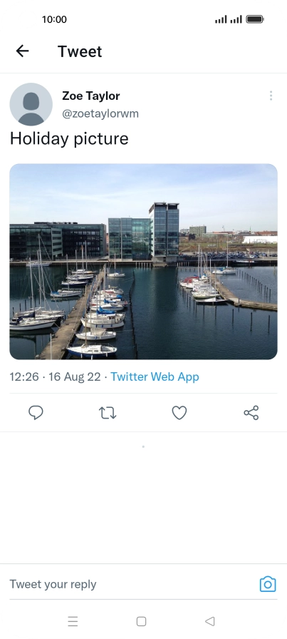 Press the text input field.