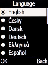 Select the required language.