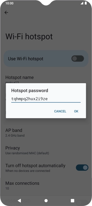 Key in the required password and press OK. Key in the required password and press OK.