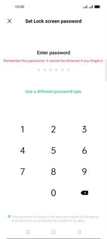 Press Use a different password type.