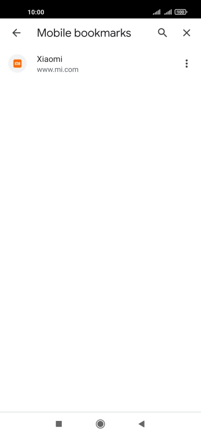 Press the required bookmark.