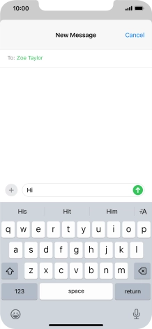 Press the send icon.