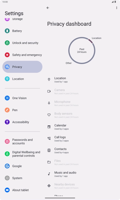 Press the required function.